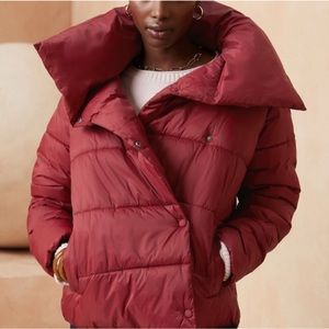 BR Factory Funnel Collar Puffer Coat - XS